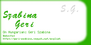 szabina geri business card